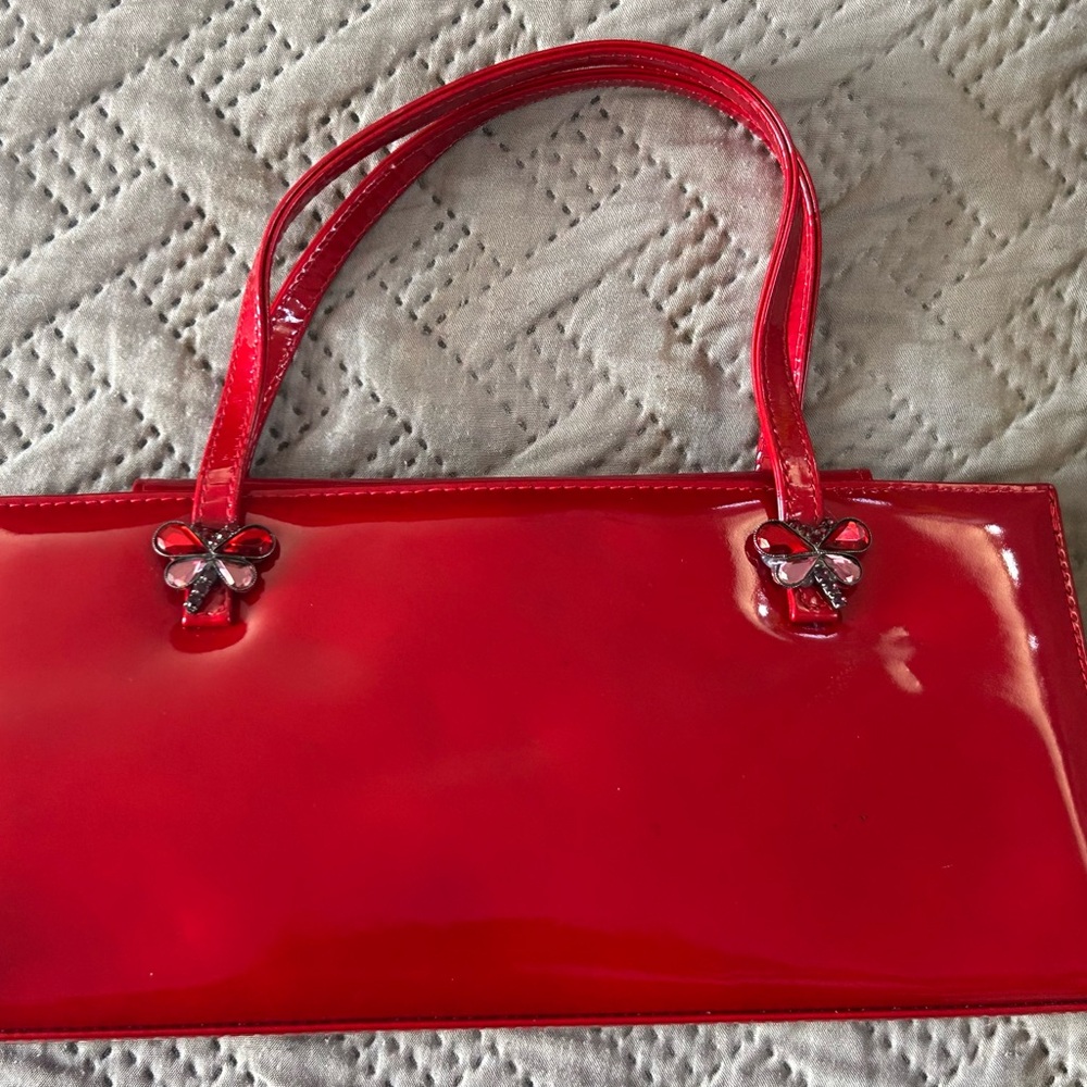 Stuart Weitzman Red Patent Hand/Evening Bag